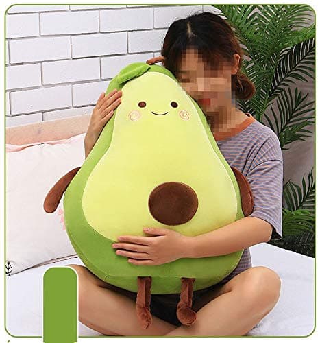 XICHEN 27 Inch Green Large Simulation Avocado Plush Toy Doll Sleeping Pillow Holiday Warm Gift Plush Toy Seated