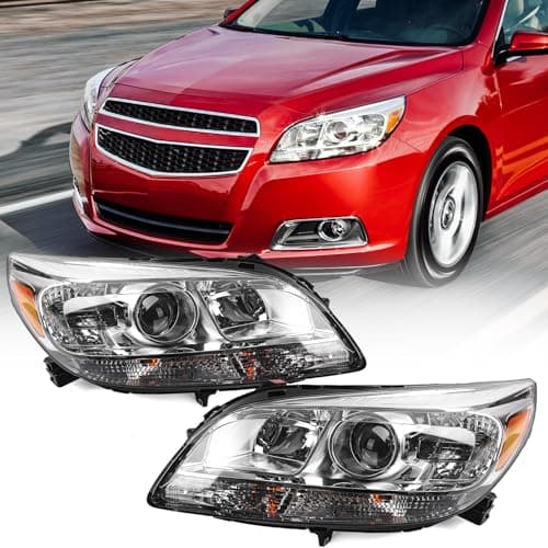 VLINCAR for Chevy Malibu 2013 2014 2015 Pair Headlight Assembly 2016 Malibu Limited Head Light Replacement Halogen Headlamp Left&Right Side 23294938 23294939
