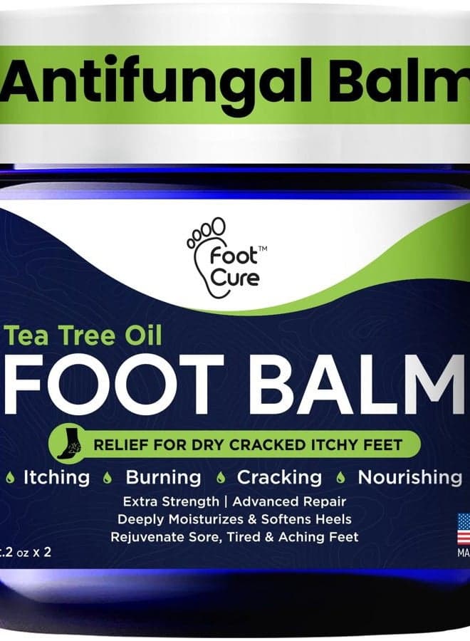 Antifungal Cream - For Itchy Feet and Skin Fungus Relief - Extra Strength Treatment for Athlete's Foot, Ringworm, and Jock Itch. Moisturizer for Dry Cracked Feet infused with Tea Tree Oil Made in USA
