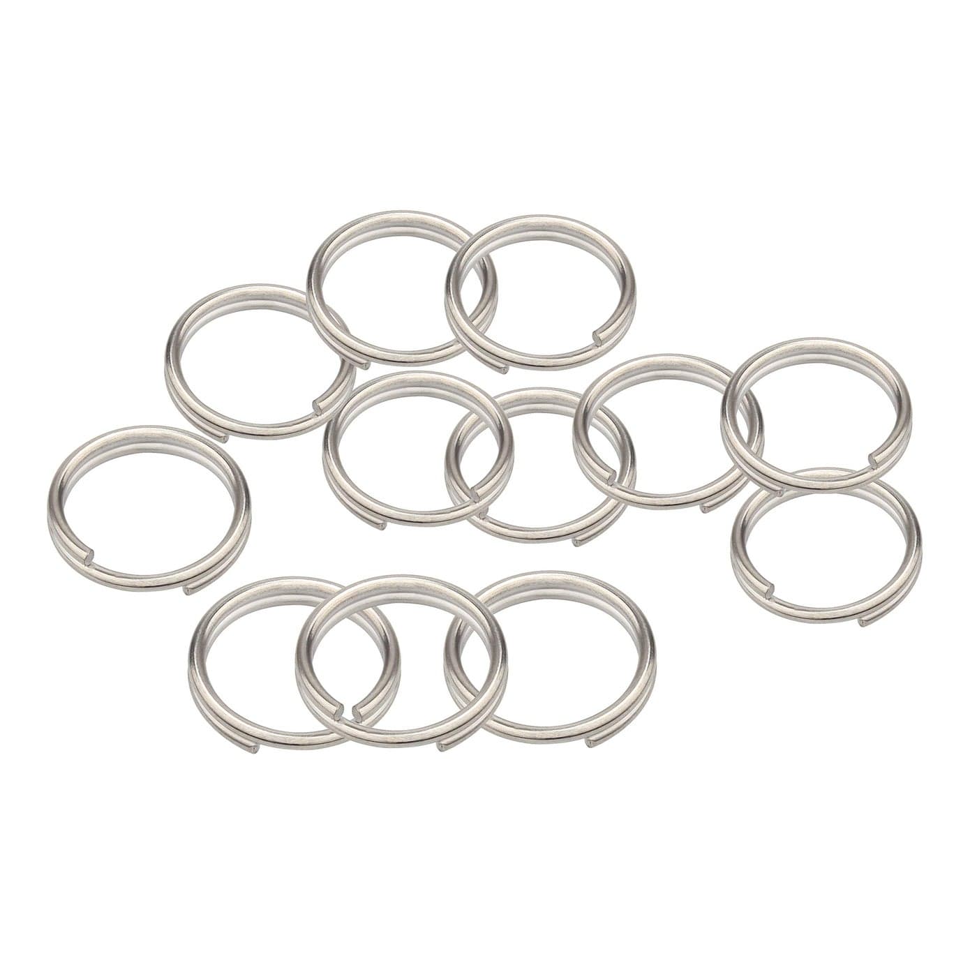 Wisdompro Split Ring, 12 Pack of Titanium Alloy Small Key Rings (Diameter: 12mm)