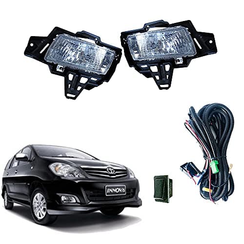 Auto Pearl Car Fog Lamp Lights with Wiring kit and Switch for Toyota Innova Type-2 2009-2011