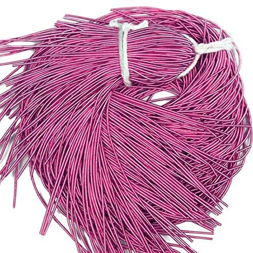 Embroiderymaterial Zardozi Spring Material,French Wire(Kora/Dapka) For Jewellery and Embroidery Purpose,1MM, Matte Finish, Light Pink Color(100 Gram)