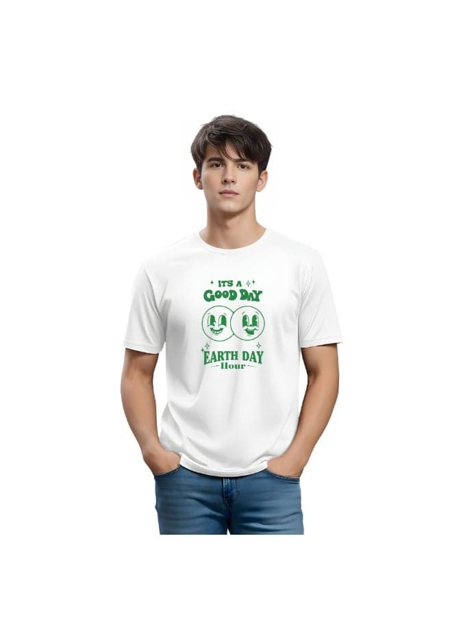 Earth Hour Day Go Green Eco-Friendly Mens T-Shirt - Celebrate Earth Hour Day - Earth Hour Day Adult Mens Round Neck Short Sleeve T-Shirt — XL