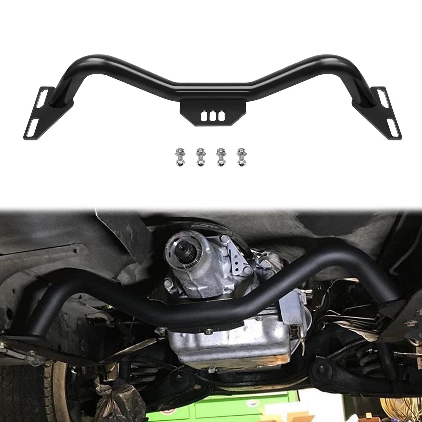 JY PERFORMANCE Adjustable Transmission Crossmember Compatible with 19641987 Chevy GMC C10 C20 2WD Trucks Blazer Suburban