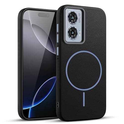 V-TAN Leather Textured | TPU | Back Case Cover for Motorola Edge 50 Fusion | Compatible with Wireless Charging | Stylish Protective Design (Black)