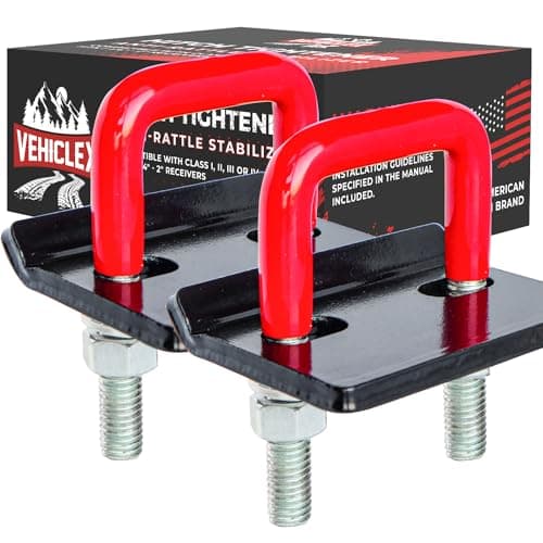 Vehiclex 2 Hitch Stabilizers for 1.25" to 2" Hitches – Anti-Rattle Hitch Tighteners - Heavy-Duty Hitch Clamps with 0.44" U-Bolt Diameter – Protective Anti-Rust Coating