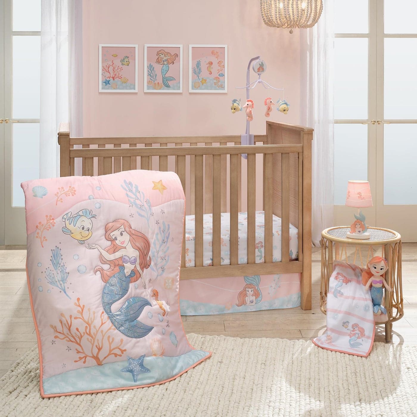 Bedtime Originals Disney Baby The Little Mermaid 3Piece Baby Crib Bedding Set