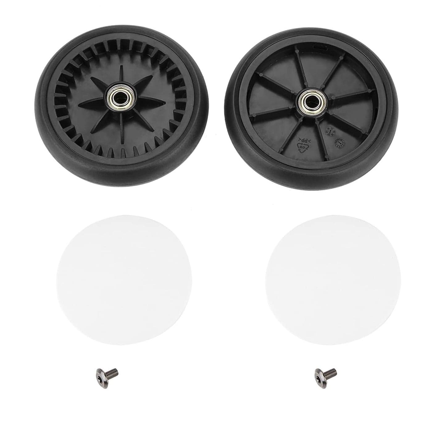 Roues Arriere Yoyo Wheels Wheel Baby Strollers Rubber Wheels Accessories for Wheel Kids Carriage with Tools Front Set Jogger Premier Replacement Caster A Pair of Front Wheels
