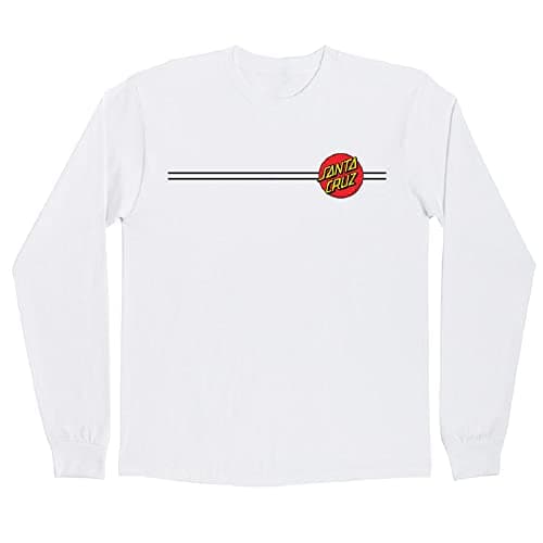 SANTA CRUZ Classic Dot L/S Heavyweight T-Shirt White Sm Mens