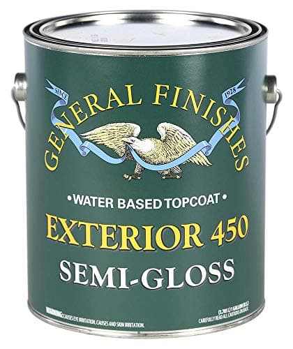 General Finishes Exterior 450 Water Based Topcoat, 1 Gallon, Semi-Gloss
