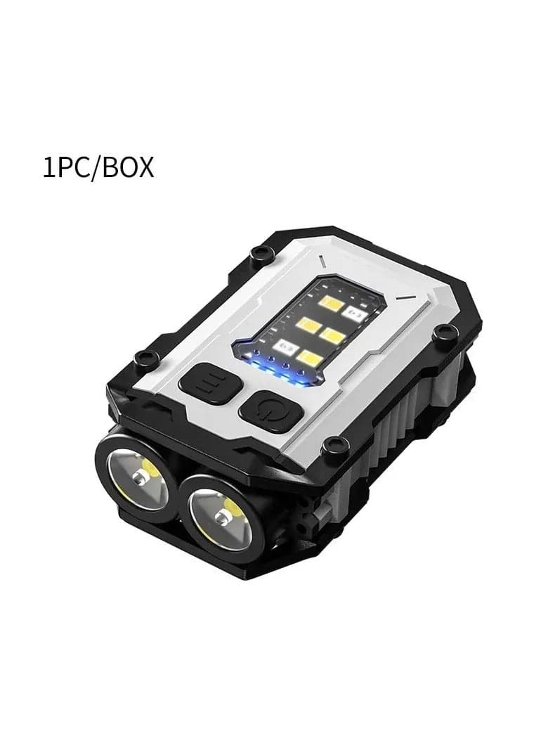 Super Bright Powerful Pocket Torch, Light LED, Multifunctional Linterna Magnetic, COB LED EDC, Mini Keychain Flashlight Rechargeable(White)