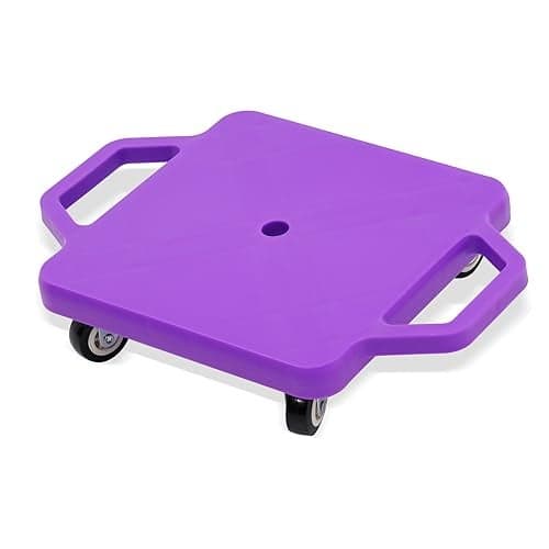 Kids Sitting Scooter Board with Universal Wheels Safety Plastic Scooter for Kids Ages 612 Manual Sport Scooters with Handles for Gym ClassPueple