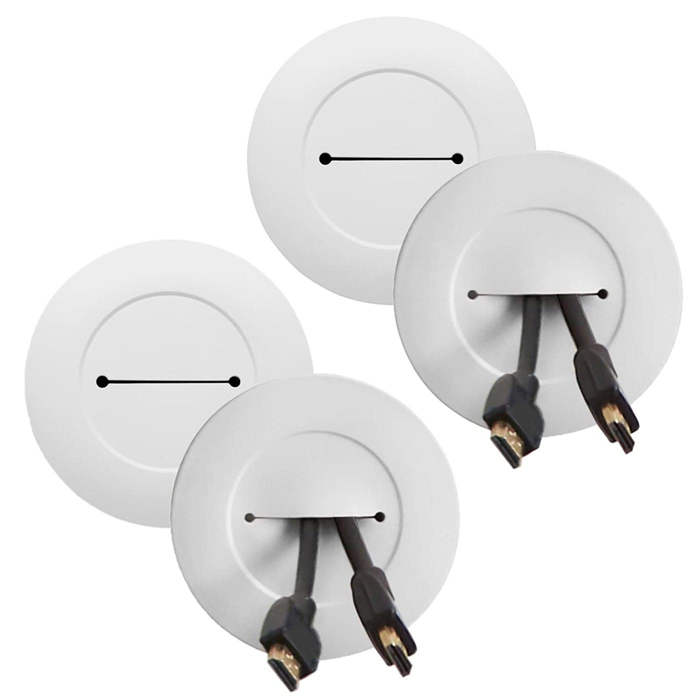 Legrand Wiremold Cord Cover with Grommets Wall Mount TV Cord Hider 2 Pack CCA62W