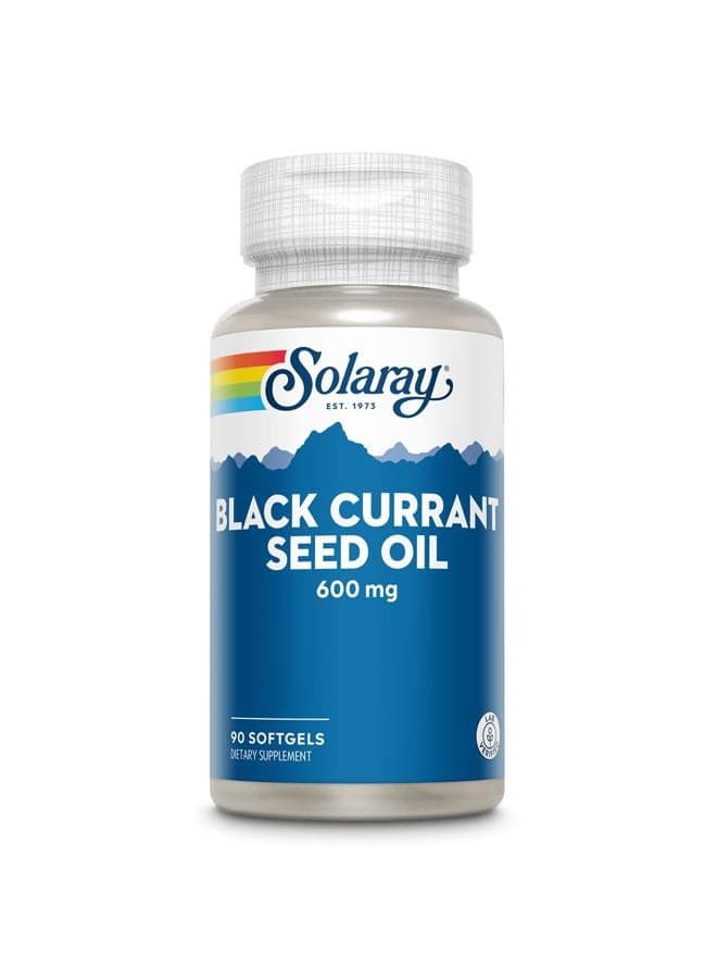 Black Currant Seed Oil 600 mg - Supplying Antioxidants, Gamma Linolenic Acid (GLA), Alpha Linolenic (ALA) and Linoleic Acid (LA) - Skin Health Support - 60-Day Guarantee, 90 Serv, 90 Softgels