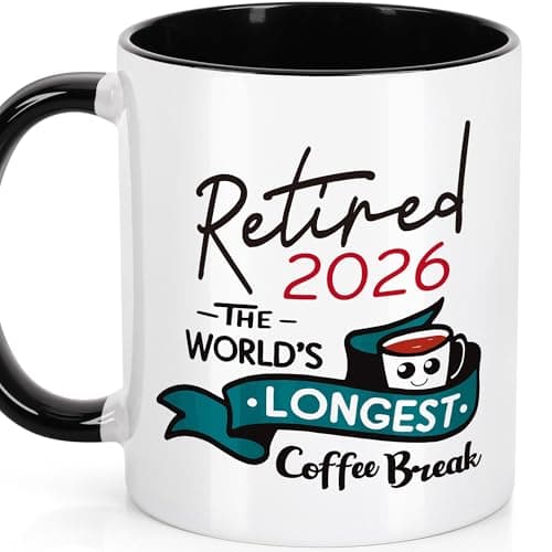 LEJIAJINW Funny Retirement Gift for Woman 2026 Men Cool Retirement Gifts Coworker Leaving Farewell Goodbye Gifts Mom Dad Friends Retired Weekly Calendar Mug