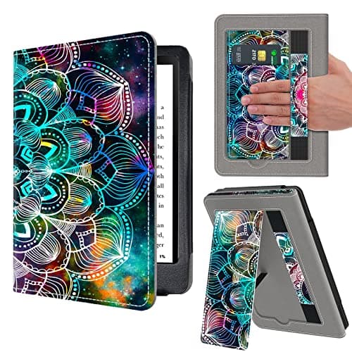 VORI Stand Case for 6" All-New Kindle 11th Generation 2024/2022 Release, Premium PU Leather Protective Sleeve Cover with Hand Strap, Auto Sleep/Wake and Back Cover Adsorption, Galaxy