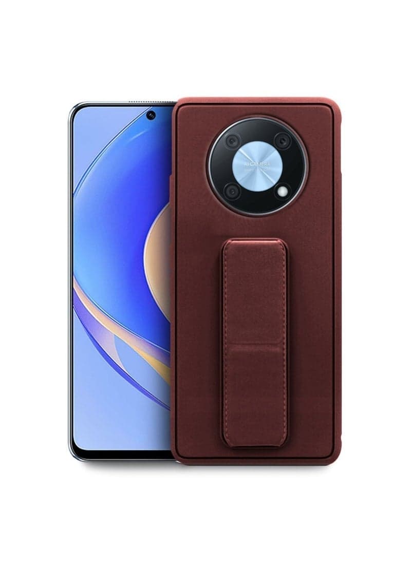 Hand Grip Magnetic Case Cover For Huawei Nova Y90 Brown Hand Grip Magnetic Case Cover For Huawei Nova Y90 Brown