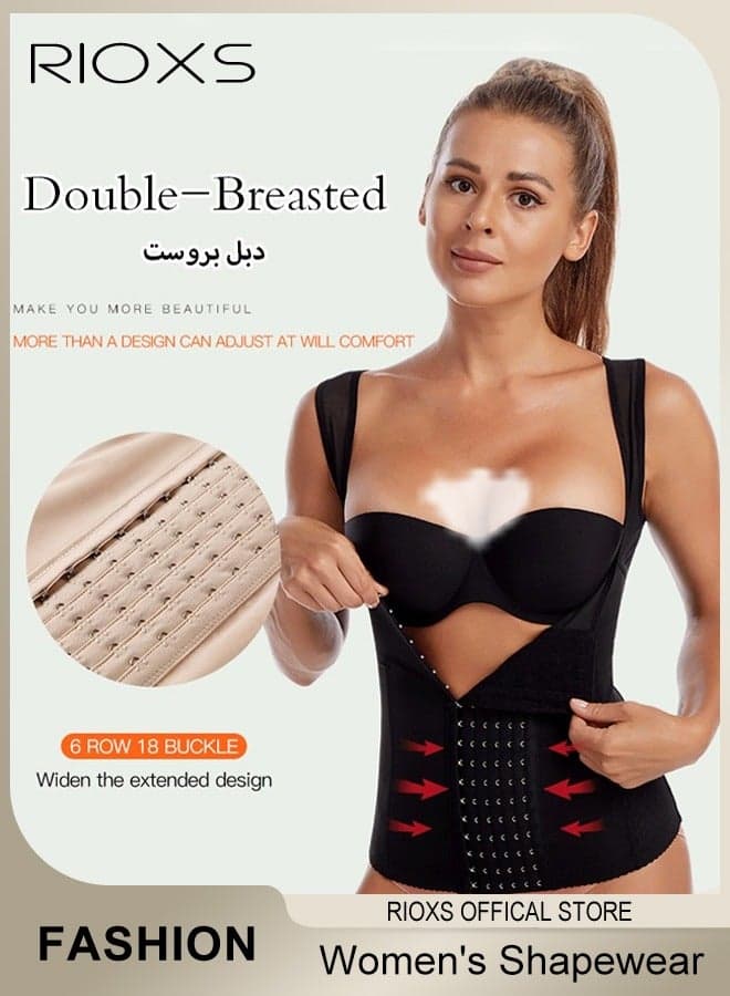 Women's Body Shapewear,Tummy Control Waist Trainer,Open Body Shaper Tops With Hooks,High Compression Shapewear,Slimming Vest For Women Ladies,Corset Waist Trainer