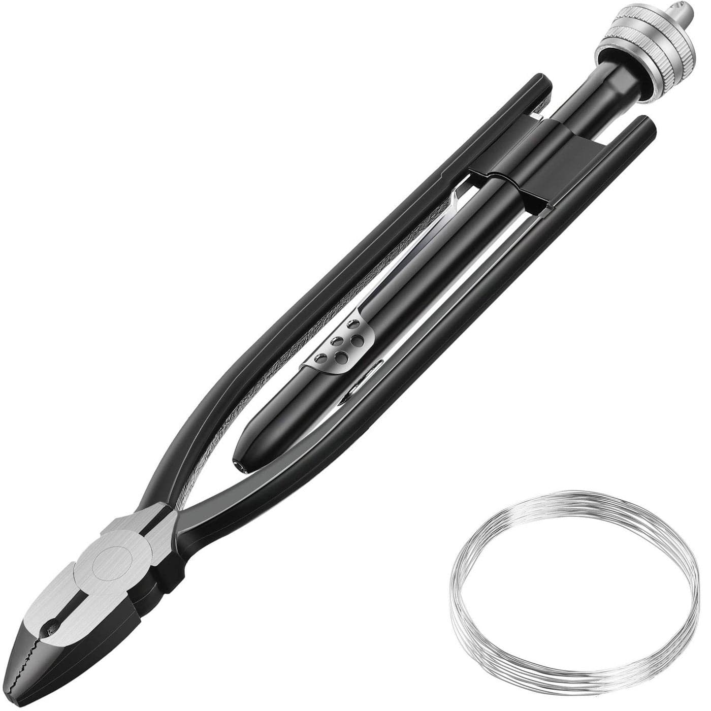 9 Inch Safety Wire Twisting Pliers Aircraft Wire Twisting Tool with 10 Meters 05 mm Automatic Metal Lock Twister for Aircraft Auto Industry