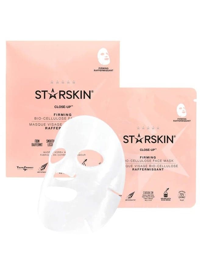 Bio-Celullose Firming Face Mask, all Skin Types - Korean Skin Care Sheet Mask for Instantly Hydrated and Firmed Face - Lifting and Rejuvenating Effect, Elasticity Improvement - 40g, 1.4 Oz