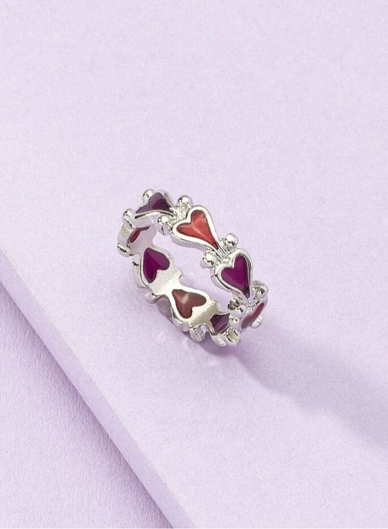 Stylish Silver Plated Ring For Women Size 7