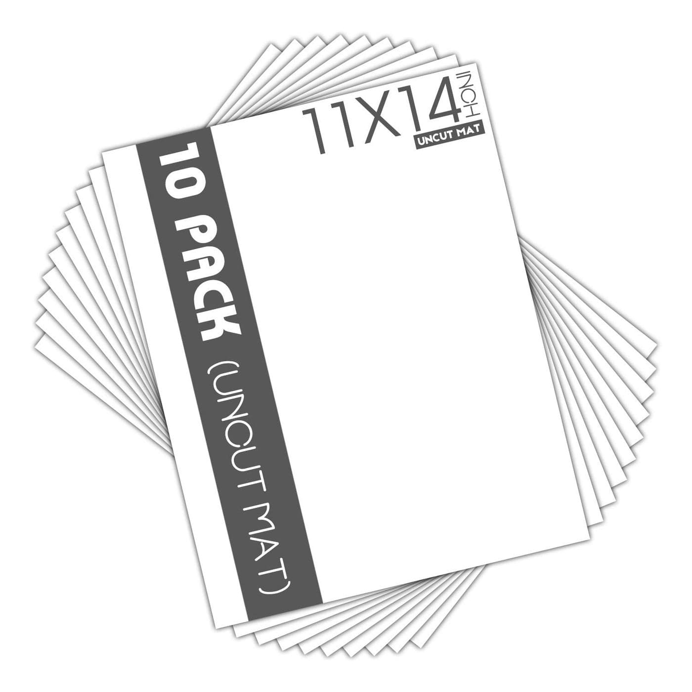 Mat Board Center Pack of 10 11x14 White Uncut Mat Boards AcidFree Backing Matte Boards for Frames Prints Photos Pictures