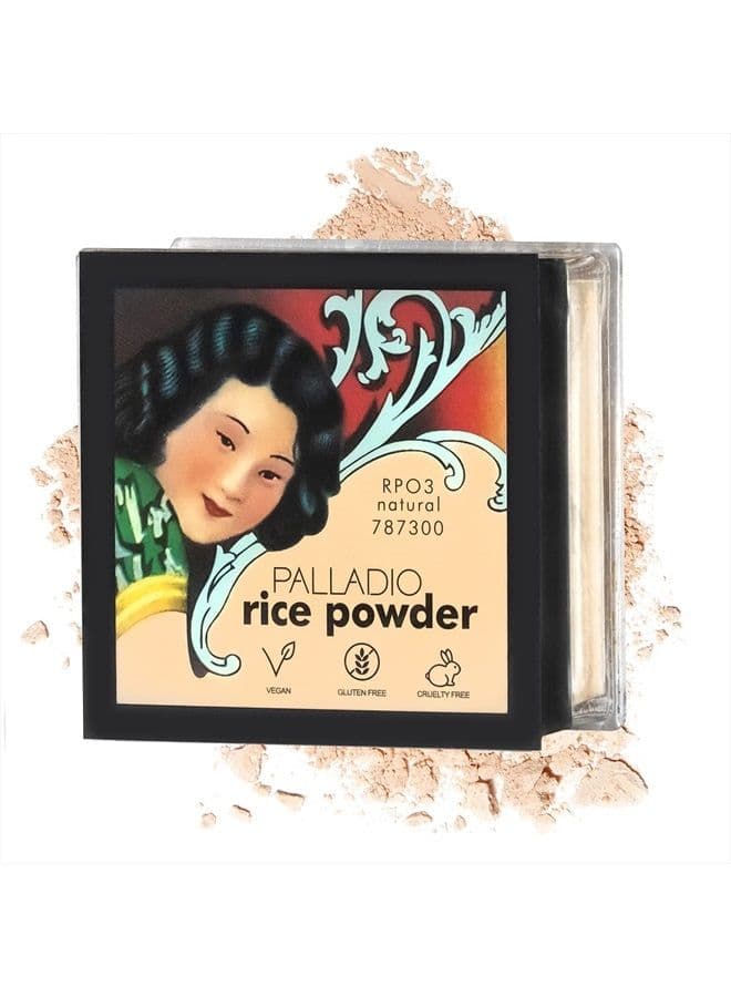 Rice Powder, Natural, Loose Setting Powder, Absorbs Oil, Leaves Face Looking and Feeling Smooth, Helps Makeup Last Longer For a Flawless, Fresh Look