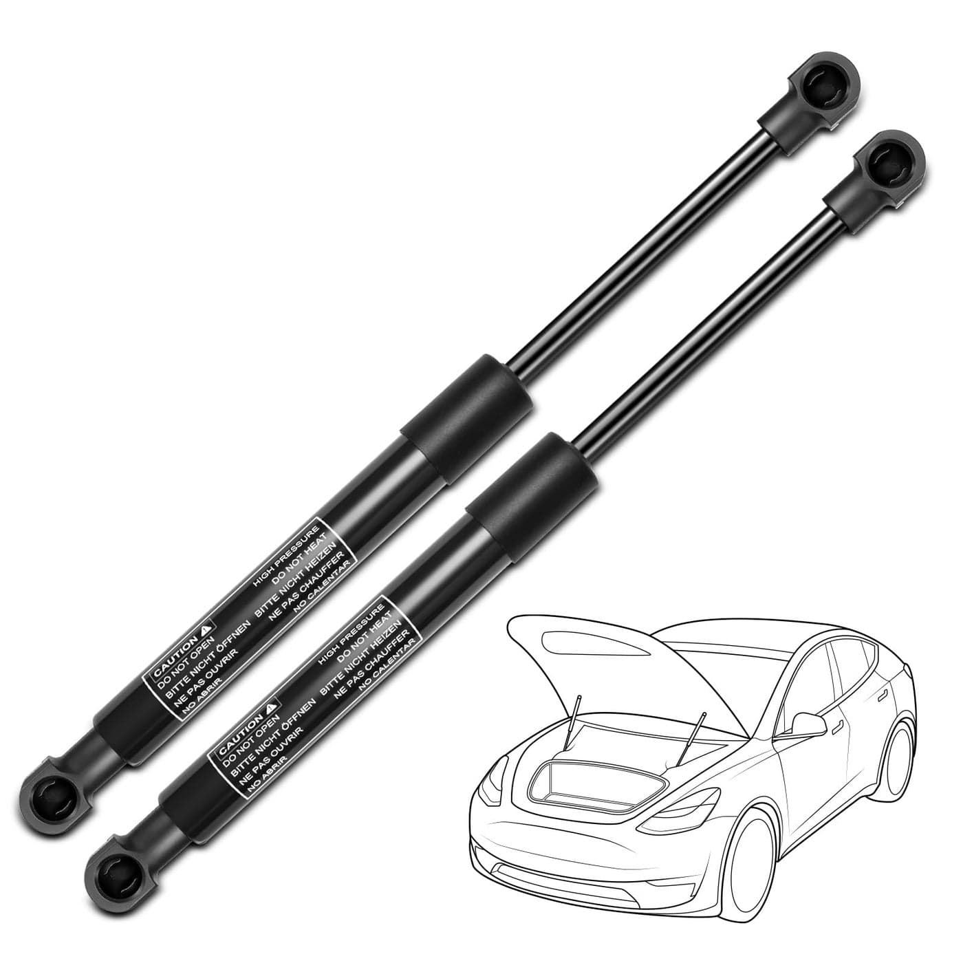 YHTAUTO Front Hood Gas Struts Shocks Replacement for BMW 20052012 120i 20092013 125i 20082013 128i 20062010 130i 20082013 135i 2013 135is Set of 2 Bonnet Lift Supports