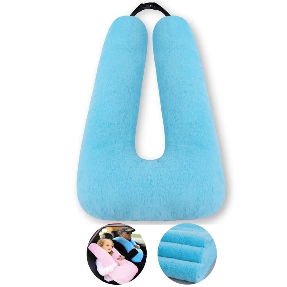 FHSGGP Travel Pillow Cushion for The Back Seat of Car Car Pillow for Kids A Sleeping Artifact Suitable for LongDistance Travel of Adults and Children Travel Pillow for Kids Blue