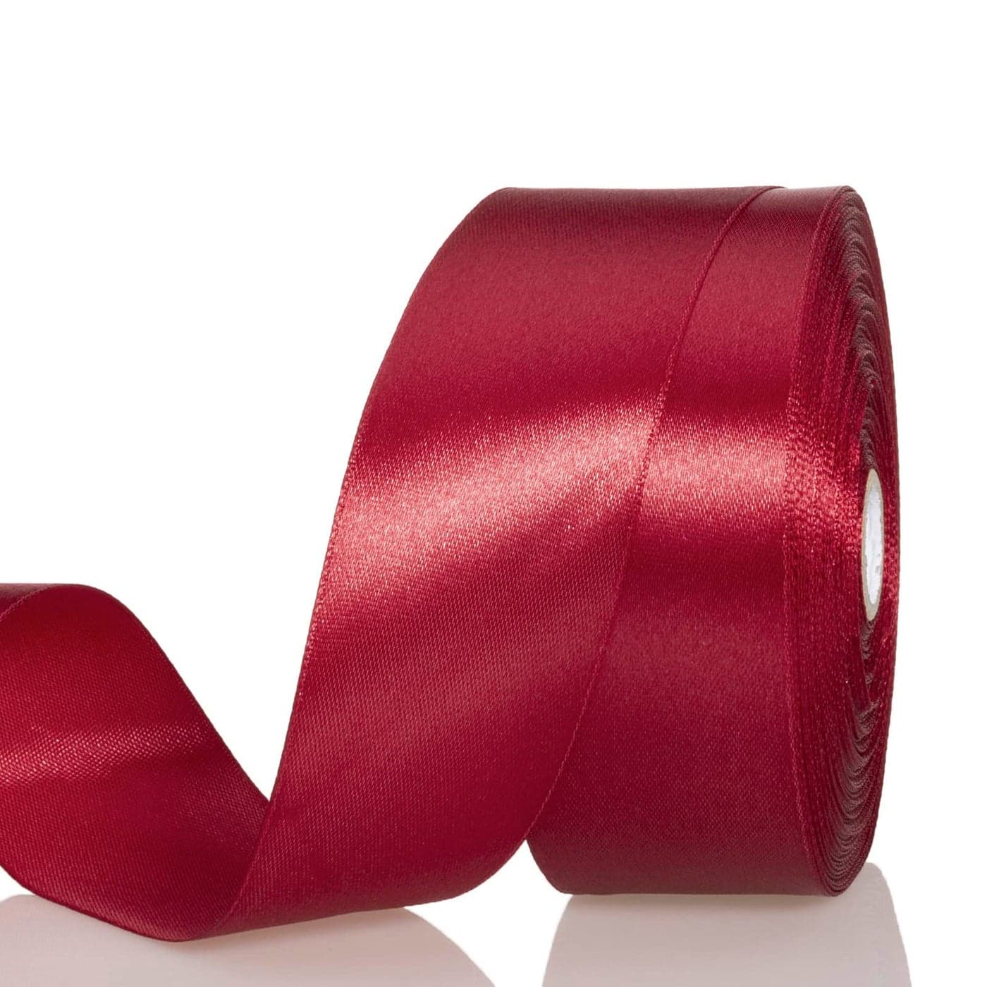 YASEO 1 12 Inch Dark Red Solid Satin Ribbon 50 Yards Craft Fabric Ribbon for Gift Wrapping Floral Bouquets Wedding Party Decoration