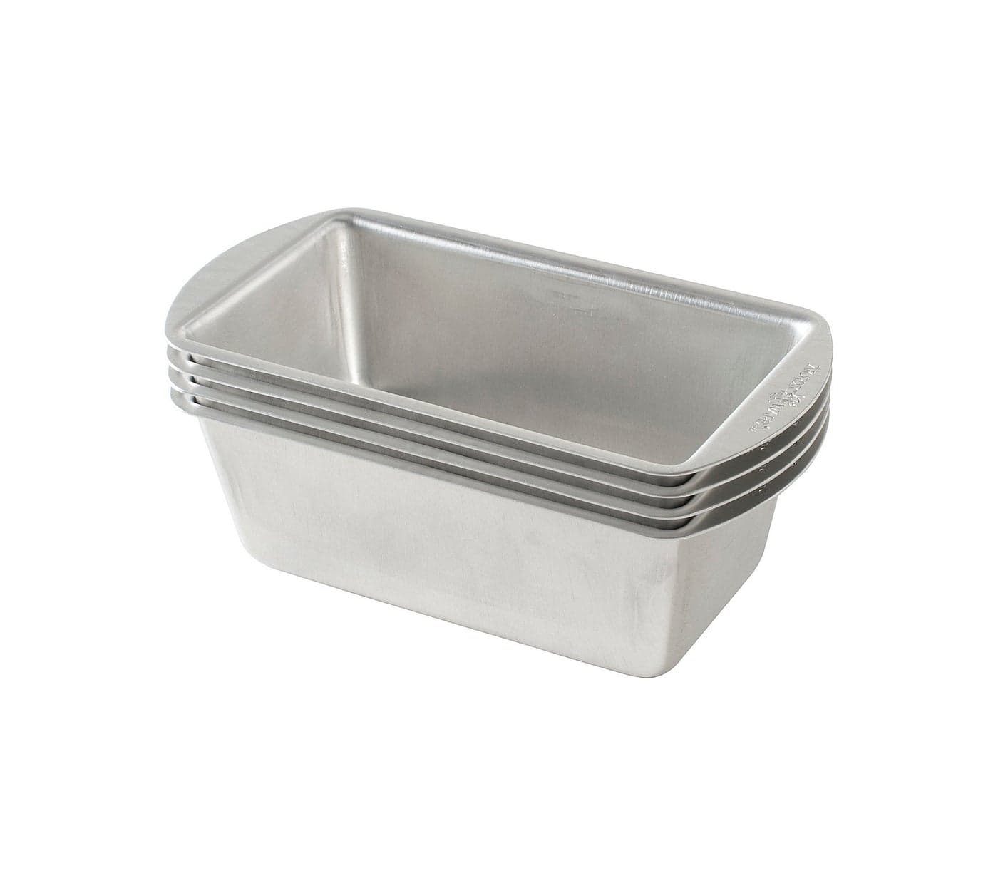 Nordic Ware Natural Aluminum Commercial Mini Loaf Pans Four 2Cup Pans
