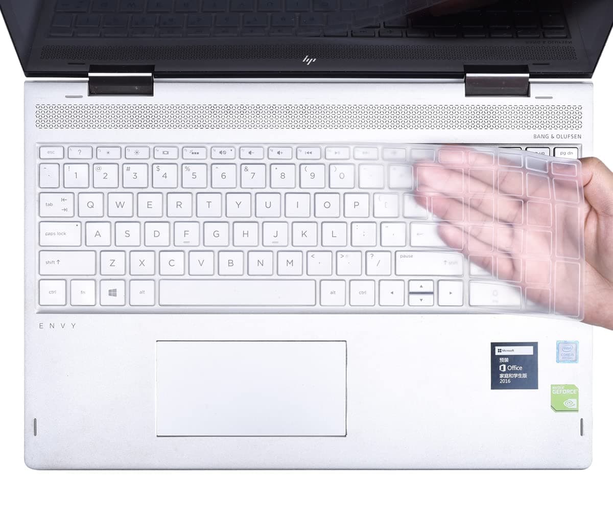 Saco Laptop Keyboard Cover Fit for 15.6 inch HP 15s-fq 15s-er Series 15s-FQ5007TU | 15s-FQ5111TU | 15s-FQ5112TU | 15s-FQ5190TU | 15s-FQ2673TU | 15s-FQ2717TU | 15s-FQ3071TU | 15s-er1501AU -Transparent