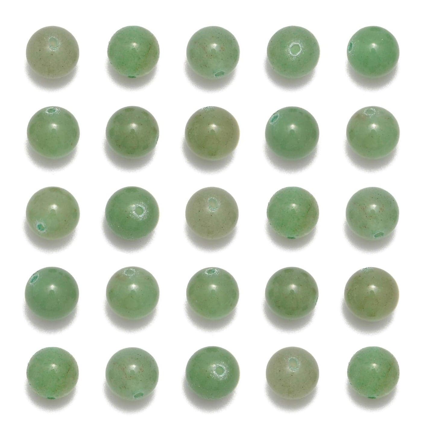 NCB Natural Stone Beads 100pcs 8mm Round Green Aventurine Genuine Real Stone Beading Loose Gemstone DIY Charm Smooth Beads for Bracelet Necklace Jewelry Making Green Aventurine 8mm 100Beads