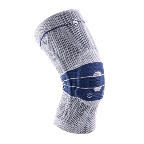 Bauerfeind - GenuTrain - Knee Brace - Targeted Support for Pain Relief and Stabilization of The Knee, Provides Relief of Weak, Swollen, and Injured Knees- Size 7 - Color Titanium