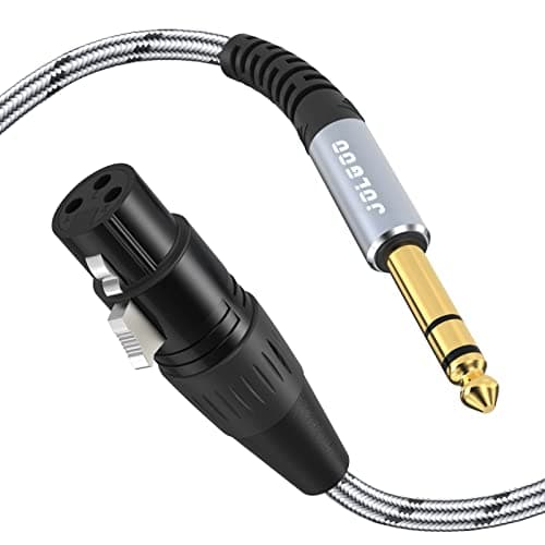 JOLGOO XLR Female to 14 Inch 635mm TRS Plug Balanced Interconnect Cable XLR to Quarter inch Cable 25 Feet for MicrophoneMixerGuitarAMPSpeakers