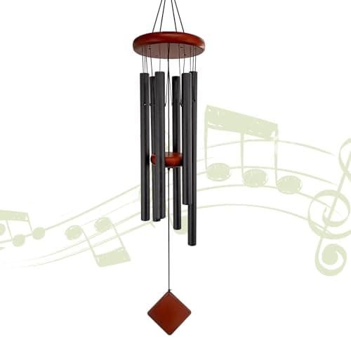 Small Wind Chimes for Outside, Wind Chimes Outdoor with 6 Tuned Tubes, Memorial WindChimes for Garden, Patio and Home