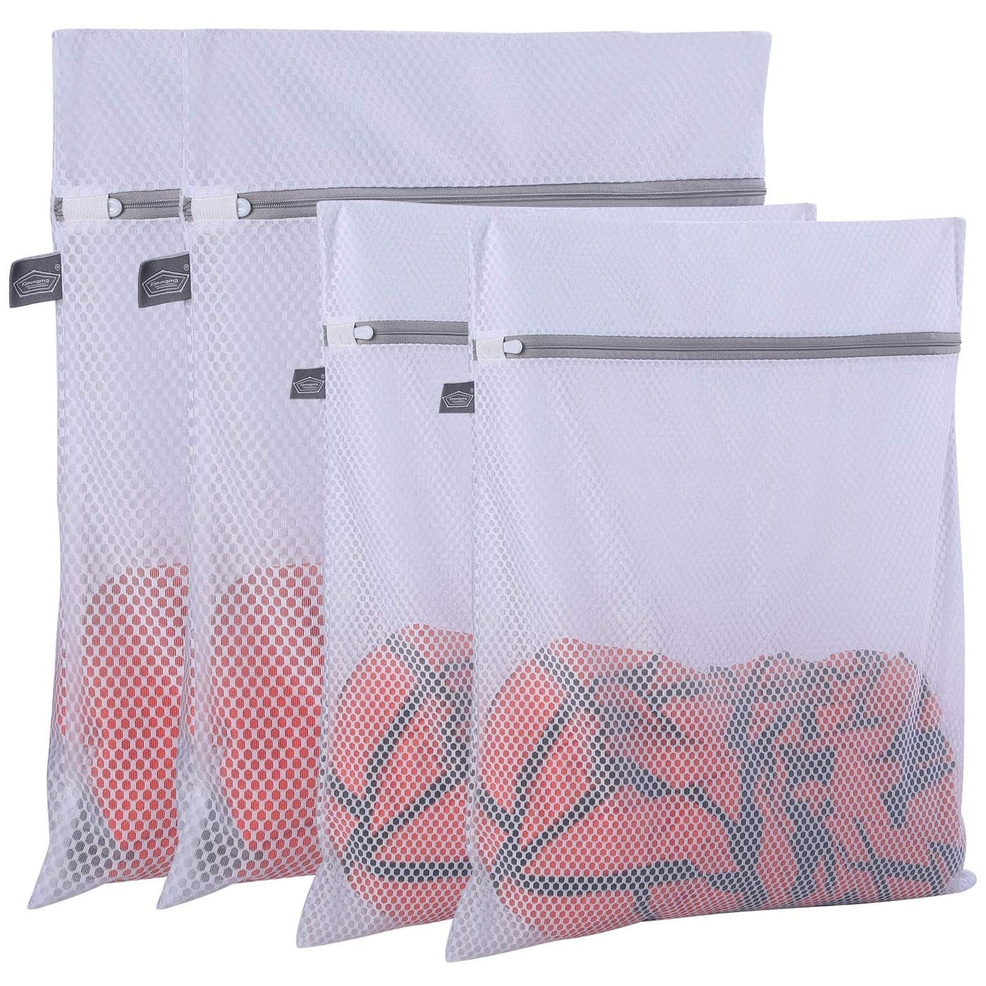 Kimmama Laundry Bags Mesh Wash Bag Lingerie Bags for Washing Delicates Net Washer Sack with Zipper Dryer Pouch for Cleaning and Drying Cloths Garment Sweater Bra Pant Sock Toys Bedcover
