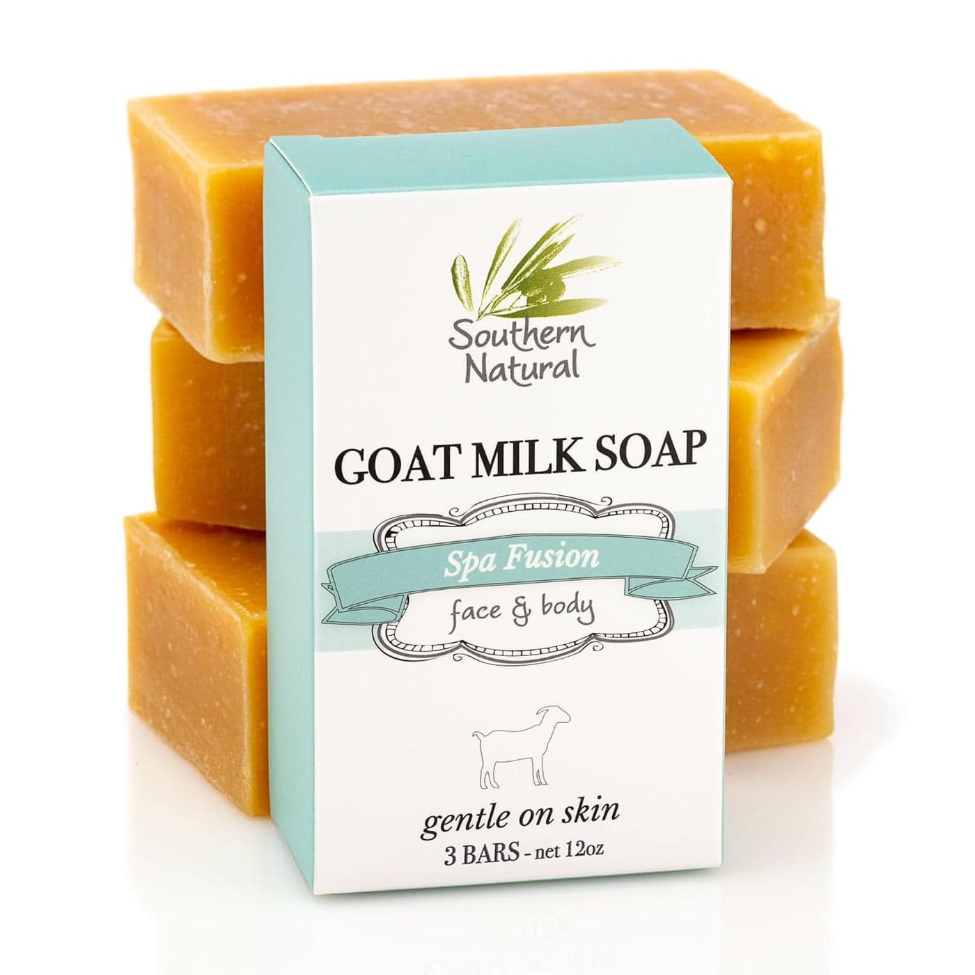 Southern Natural Goat Milk Soap Bar 3 Pack Essential Oil Blend For Dry Sensitive Skin Natural Handmade Face Body Soap For Men Women