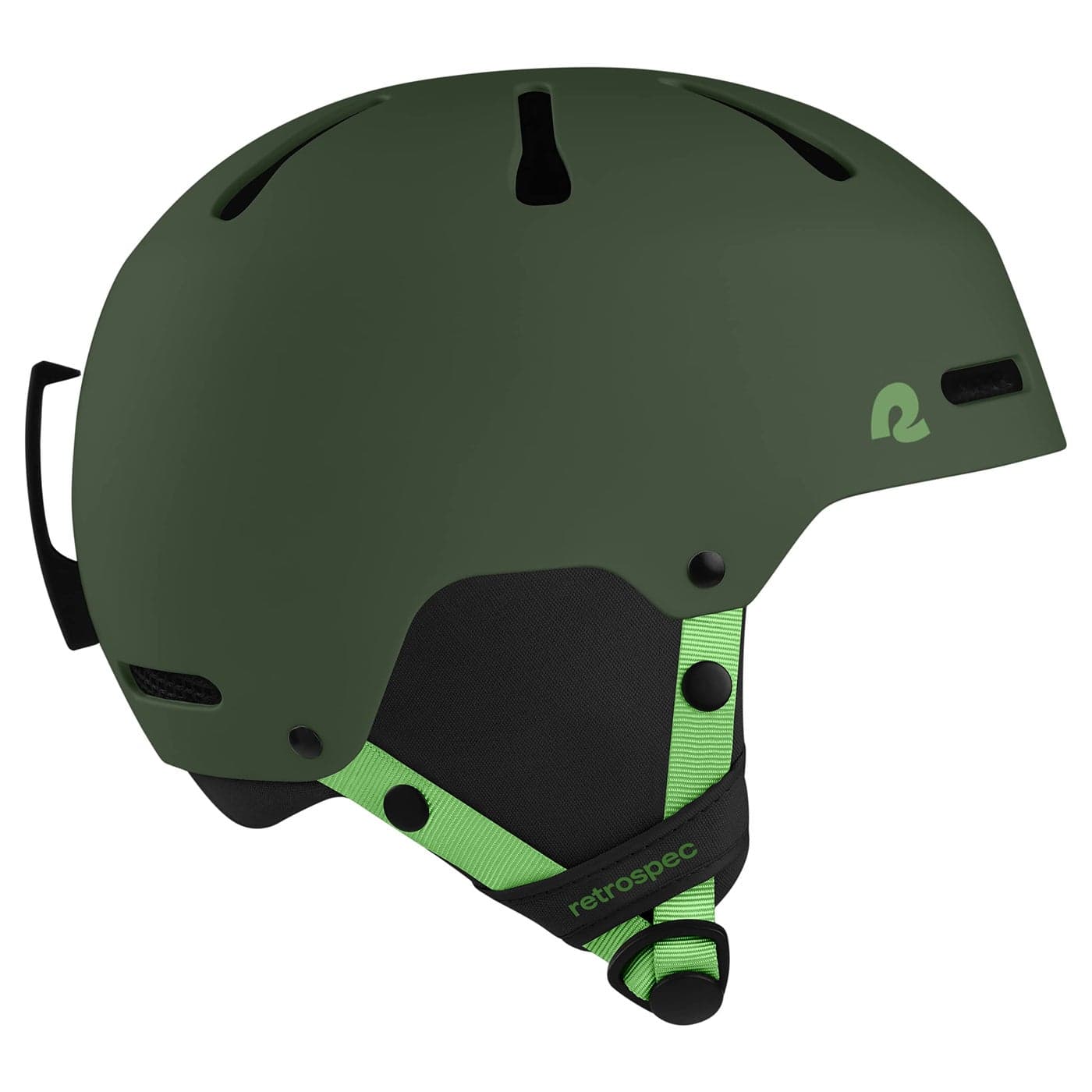 Retrospec Comstock Youth Ski Snowboard Helmet for Kids Durable ABS Shell Protective EPS Foam Cooling Vents Adjustable Fit for Boys Girls Matte Forest 4851cm XSmall