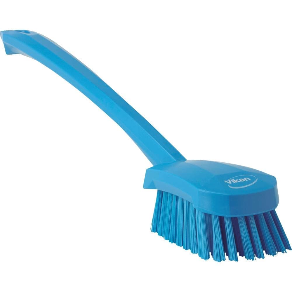 Vikan41863 Long Handle Brush 16L Stiff Blue