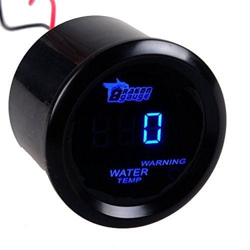 Etopars 2" 52mm Black Car Auto Digital Blue LED Light Water Temp Temperature LED Gauge Meter