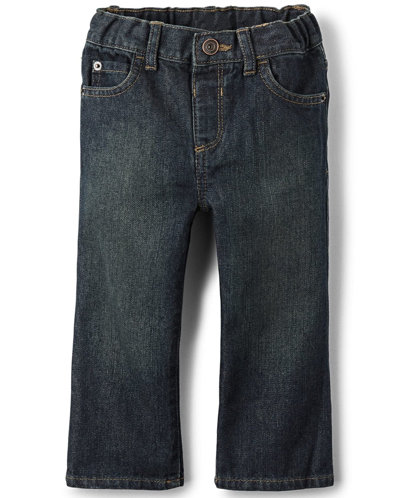 The Children's Place Baby Boys and Toddler Boys Basic Bootcut Jeans, Dry Indigo, 3T