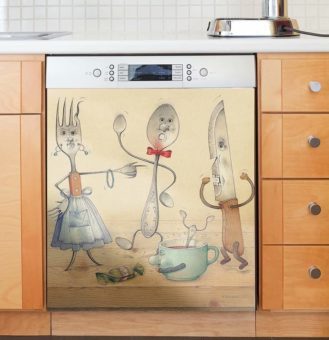 Sunflower Magnetic Dishwasher Sticker Reusable Kitchen Cover 23 W x 26 H inches