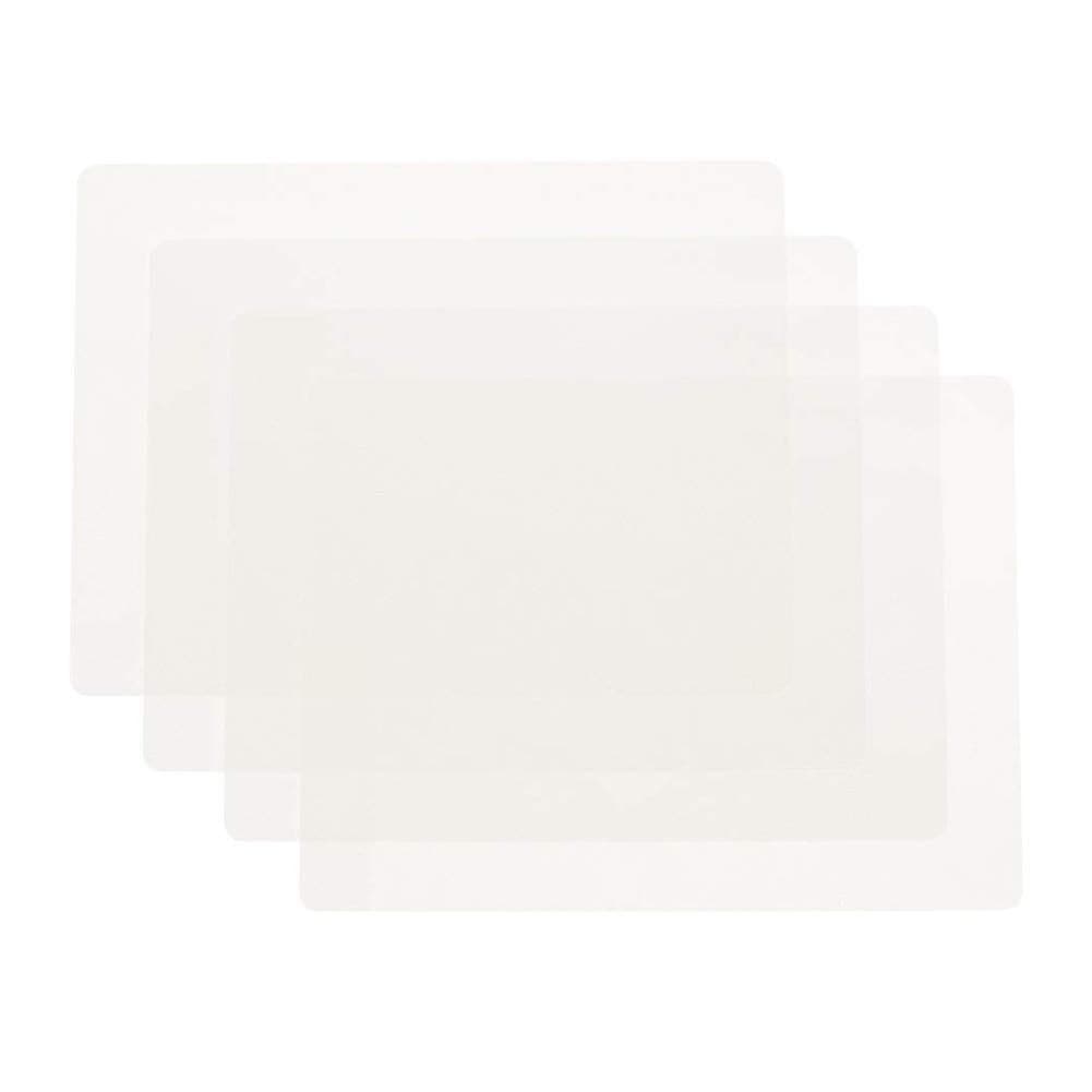 HomeDo Waterproof Silicone Placemats Nonstick Baking Mat Nonslip Dining Table Mat for KidsBabyChildren Heat Resistant Insulation Countertop Protector Pads Clear 40x30cm4Pack