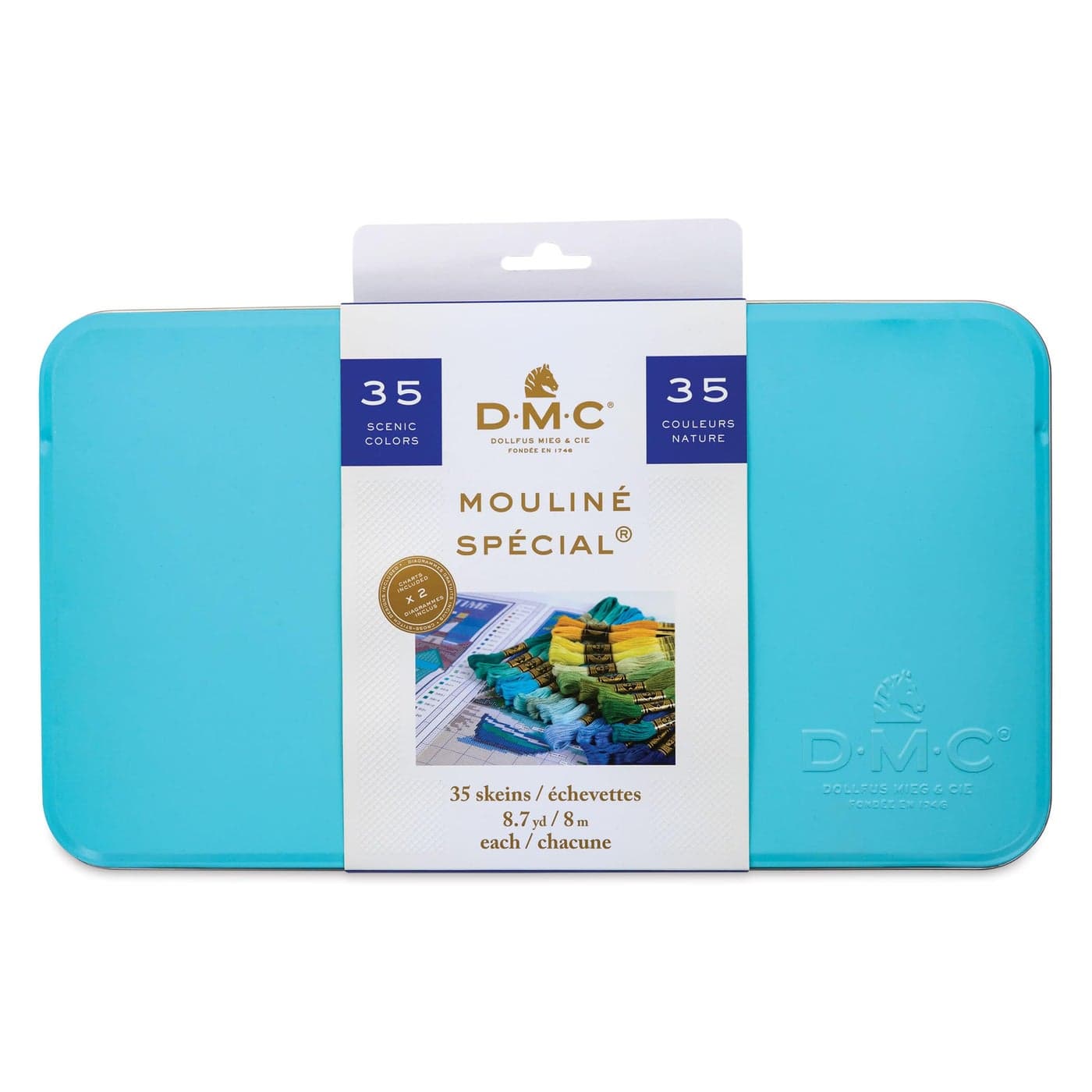 DMC Embroidery Floss Tin 87yd 35PkgScenic Colors 117ZAM