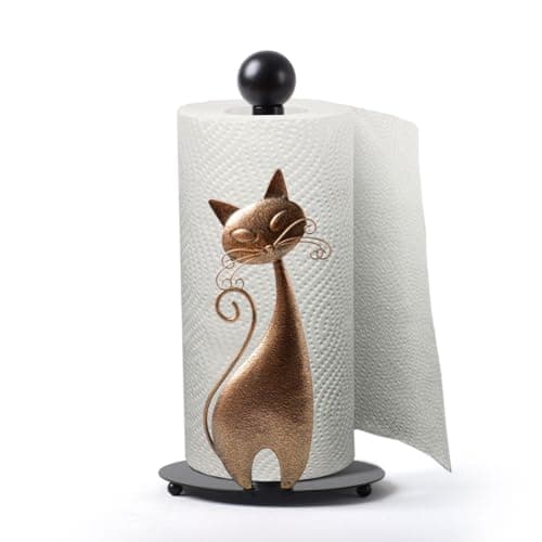 HAUCOZE Paper Towel Holder Countertop Paper Tower Roll Holder Toilet Paper Dispenser Paper Towel Stand with Weighted Base for Kitchen 135inch