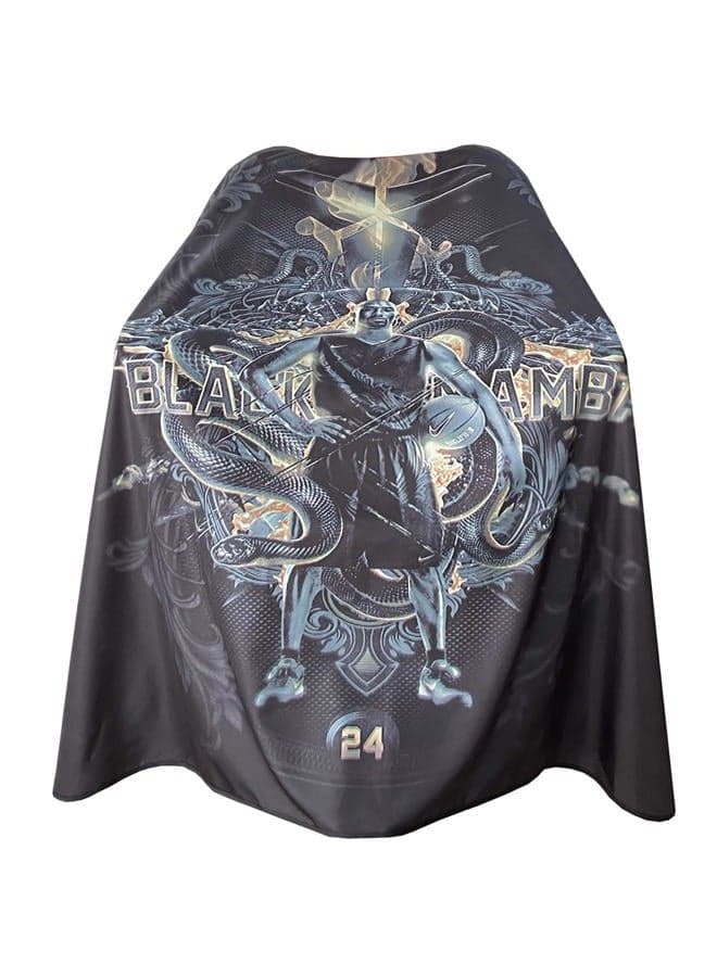 Barber Capes for Men Hair Cutting Salon Cape with Snaps Waterproof Professional Large Barber Hairdresser Gown Stylist Cape- 63”× 56”(Mamba Pattern)