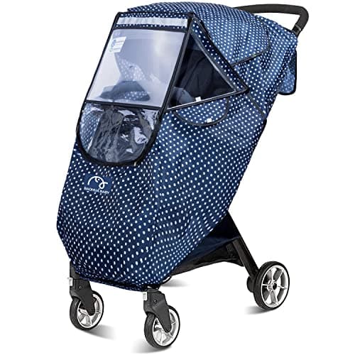 Stroller Rain Cover Universal Single Stroller Weather Shield Waterproof Windproof Breathable Sun Protection AllWeather Rain Snow Cold Protection Baby Travel Essential with Storage Pocket