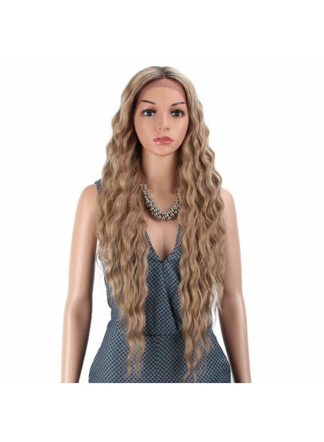 Lace Front Wigs 30'' Long Wavy Synthetic Wigs For Black Women 130% Density Ombre Wigs with Baby Hair Heat Resistant Wig(RT6/23C)