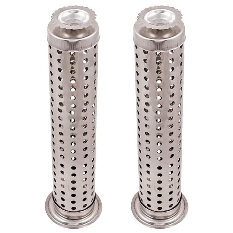 Mini House Stainless Steel Agarbatti Stand with Ash Catcher Dhoop Stand Holder Incense Stick Holder for Pooja Home Office Temple Made in India Pack of 2 Silver